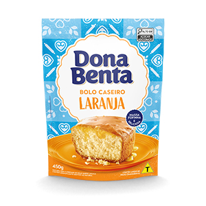 Mistura para Bolo Dona Benta<br>Linha Caseiros<br> Laranja