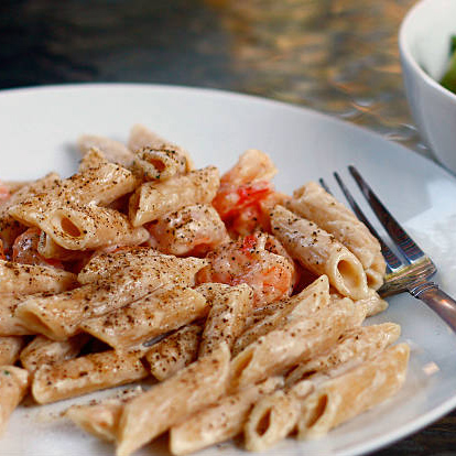 Penne com Vinagrete de Camarão