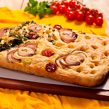 Focaccia floral