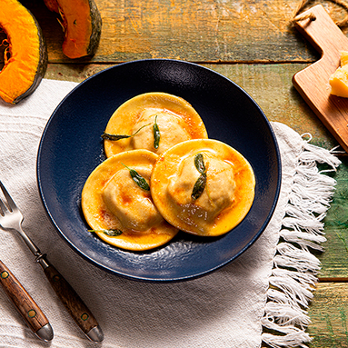 Raviolloni di zucca